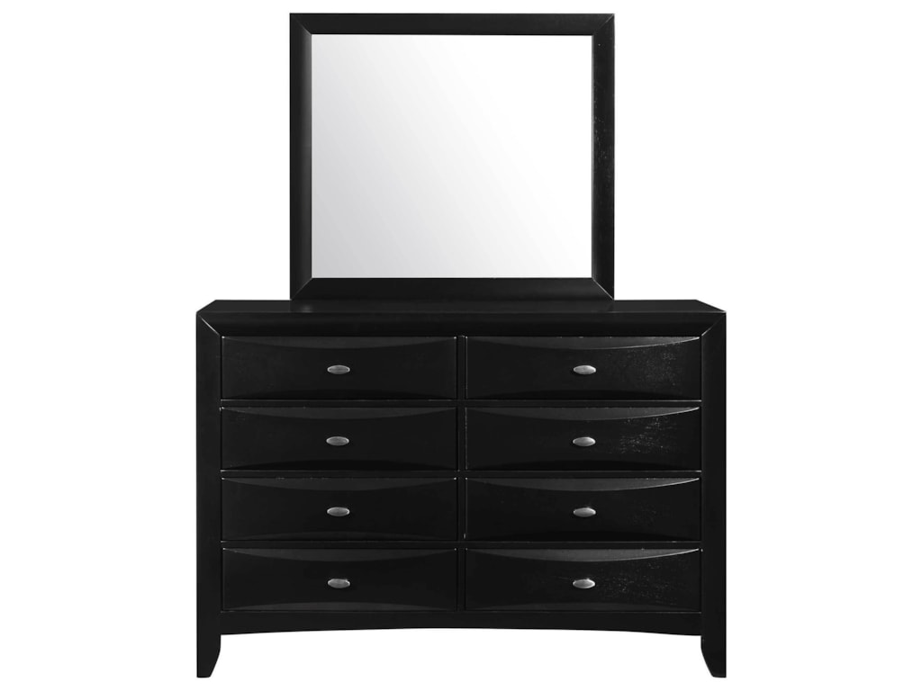 Global Furniture Linda Eight Drawer Dresser And Mirror Set Value