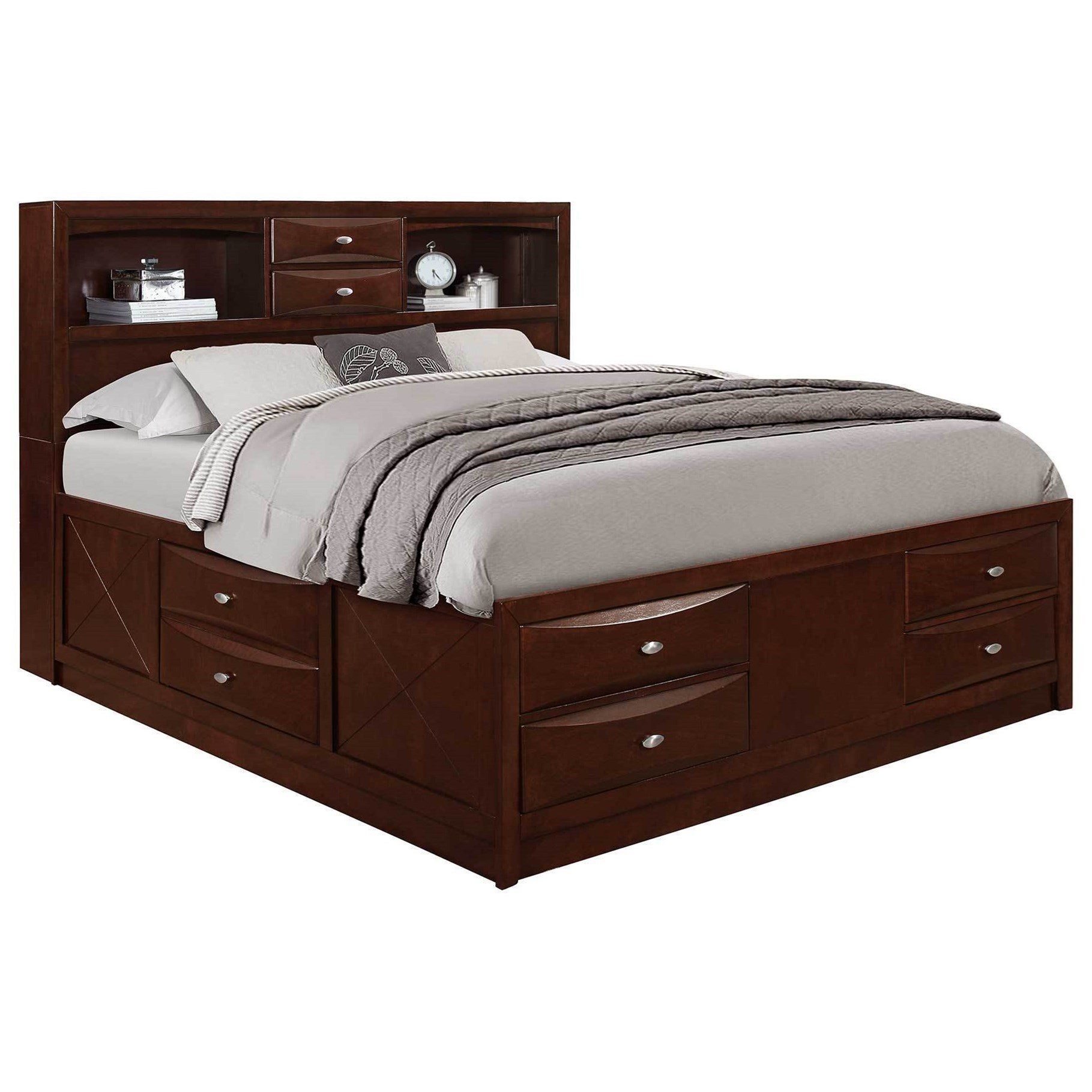 Global Furniture Linda King Captain S Bed With Bookshelves And Storage Drawers In Base Dream Home Interiors Captain S Beds