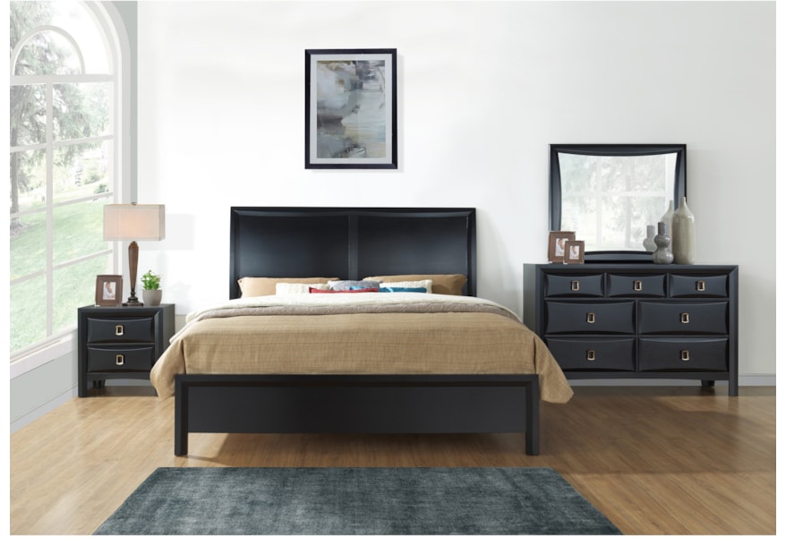 Global Furniture Lucas Casual 7 Drawer Dresser And Mirror Combo