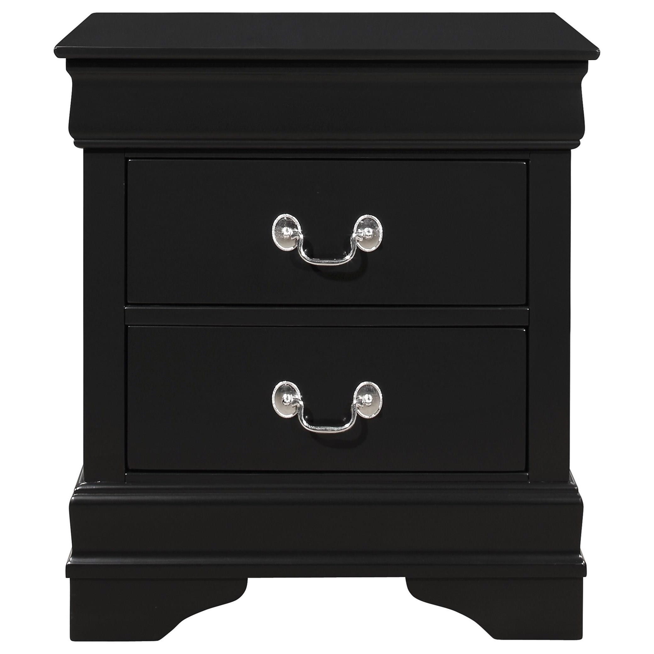 Global Furniture Marley Transitional Nightstand With 2 Drawers