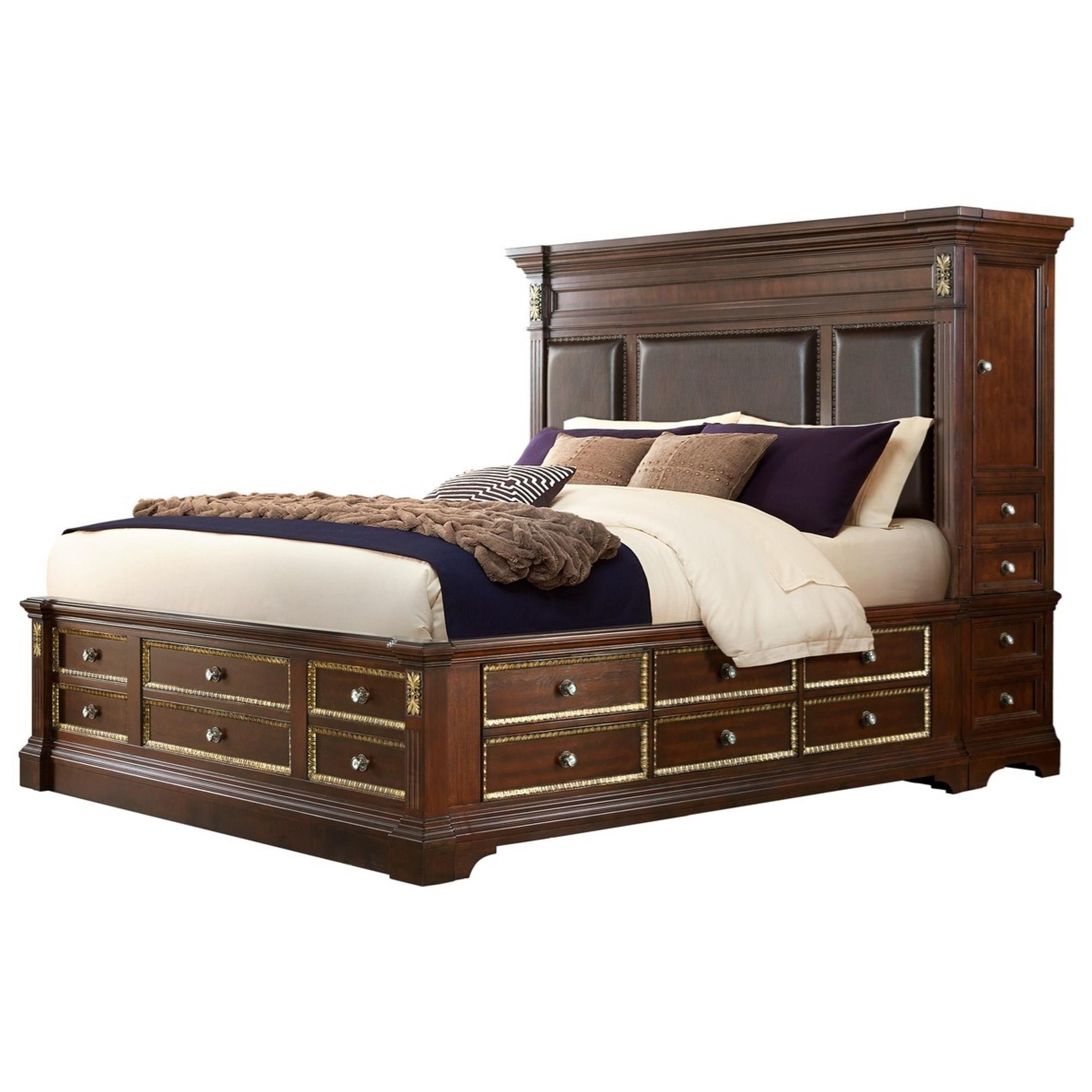 Hb Elegance Marseille Global Furniture Marseille Traditional King Bed With Storage Base