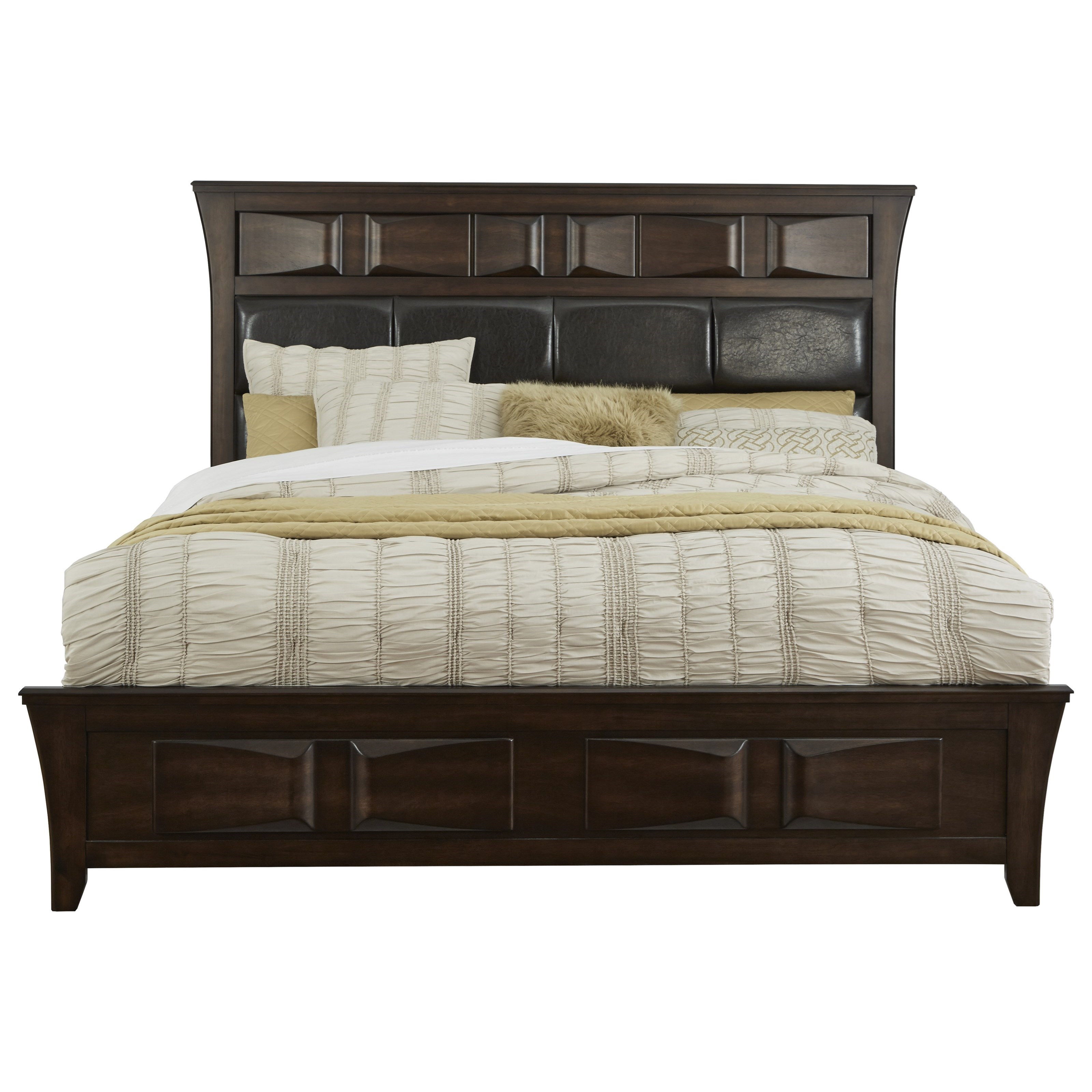 Low Modern Bed With Footboard Upholstered Bench Signature Design By