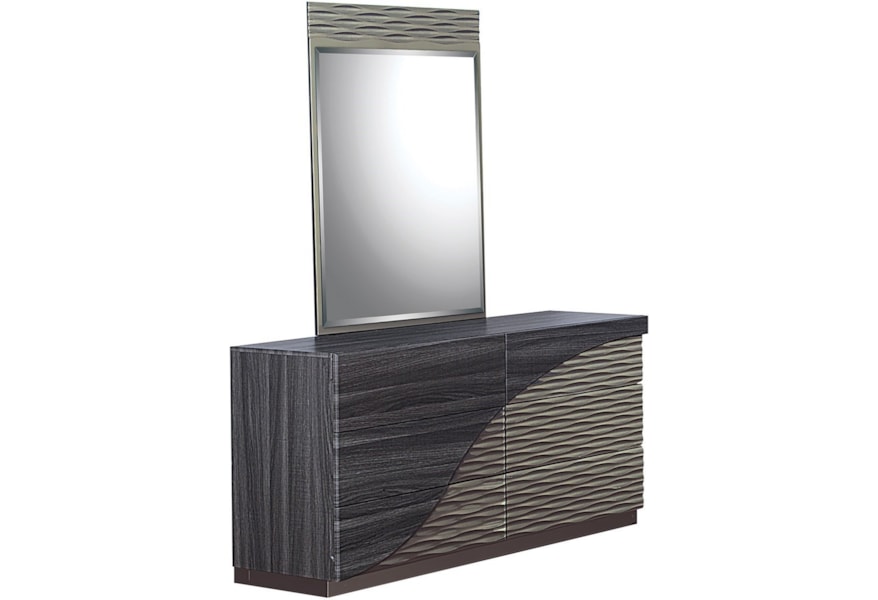 Global Furniture North Contemporary 6 Drawer Dresser And Mirror