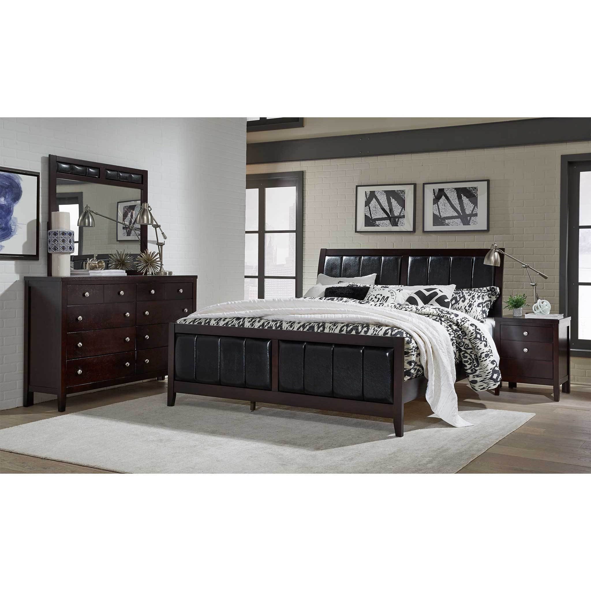Global Furniture Rosa Transitional 8 Drawer Dresser And Mirror Set