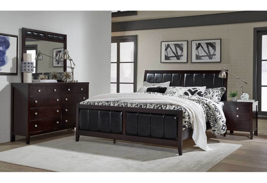 Global Furniture Rosa Transitional 8 Drawer Dresser And Mirror Set