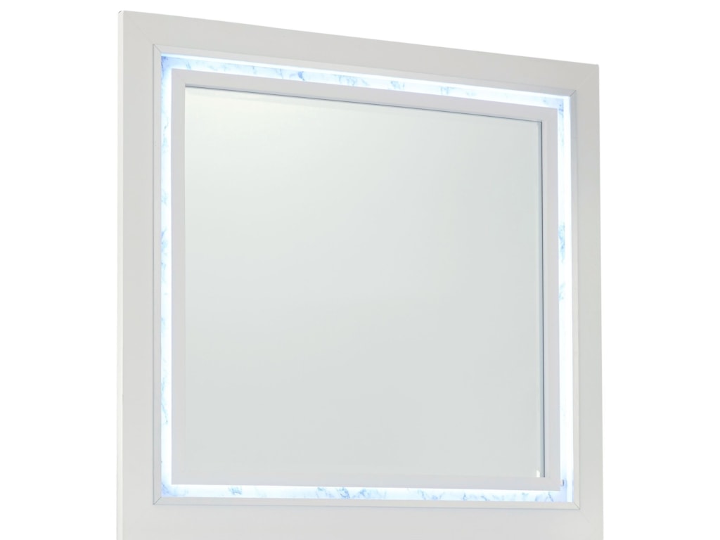 Global Furniture Santorini Mirror With Led Light Value City