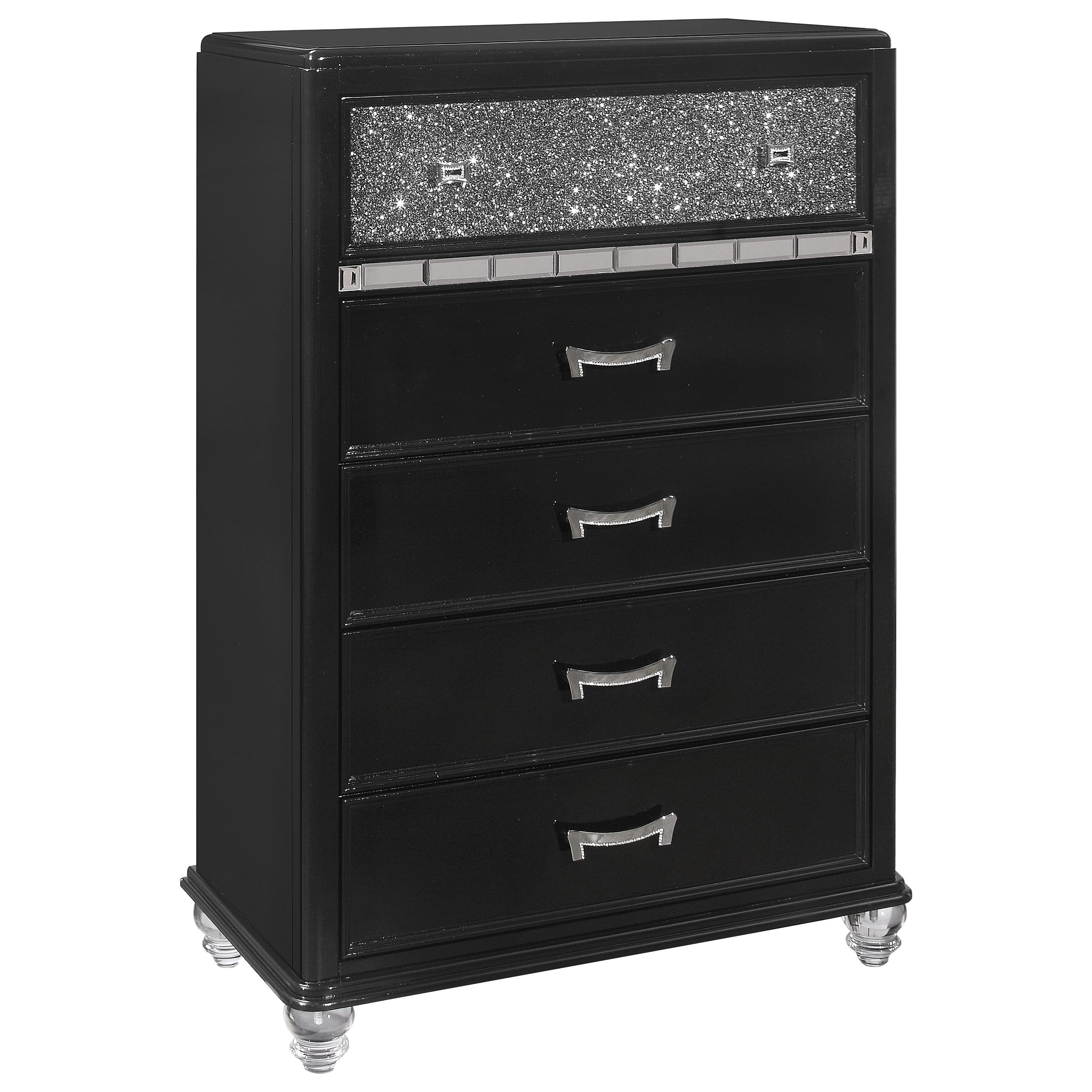 Global Furniture Sonia Black Sonia Black Ch W Tr Glitter Al Glam 5