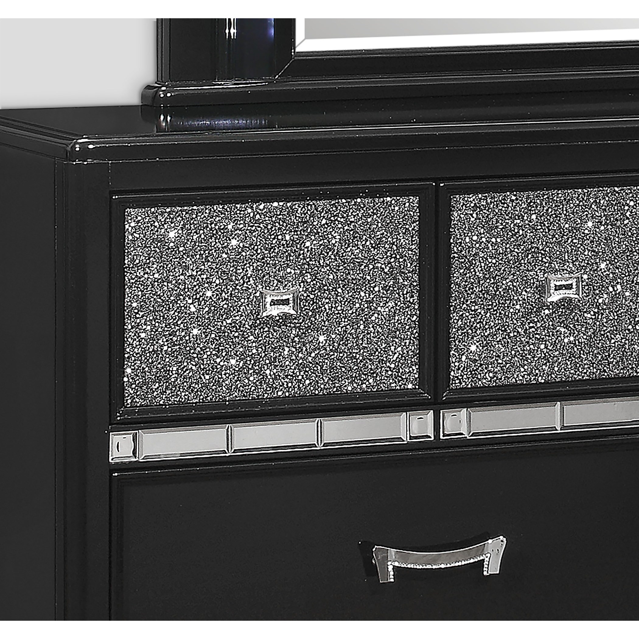 Black glitter dresser