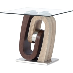 Global Furniture T4126 Ultra Modern End Table With Unique Pedestal
