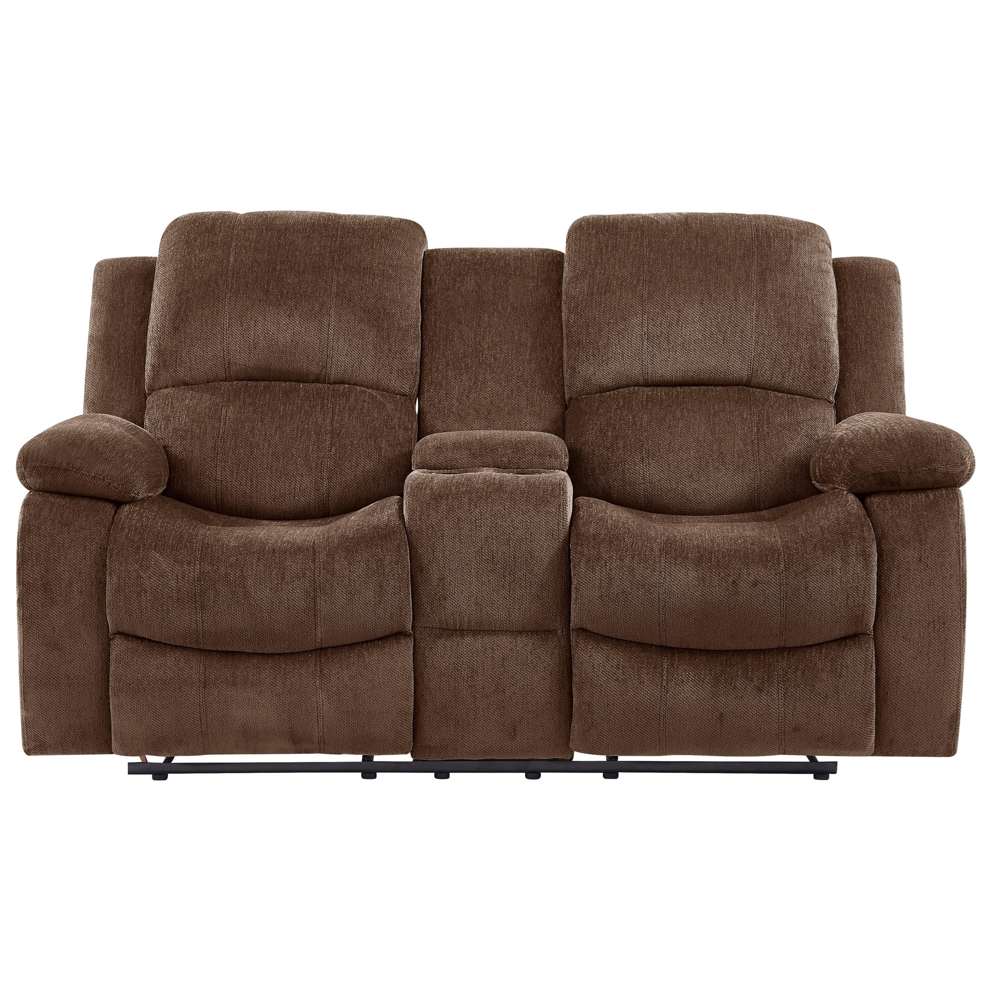 Global Furniture U3118 Casual Plush Reclining Loveseat With Center Console Value City Furniture Reclining Loveseats