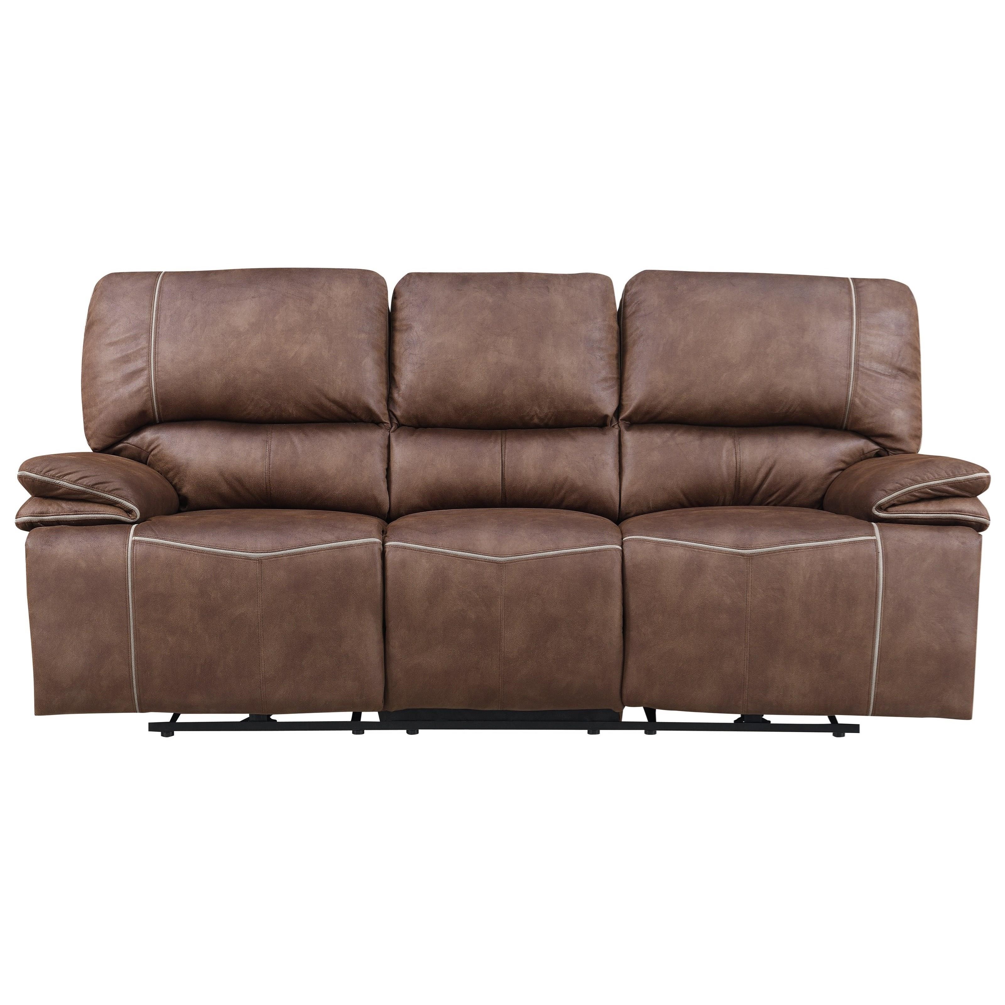Global Furniture U8078 Casual Microsuede Power Reclining Sofa With