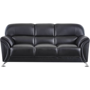 Global Furniture U9103 Contemporary Faux Leather Sofa With Splayed
