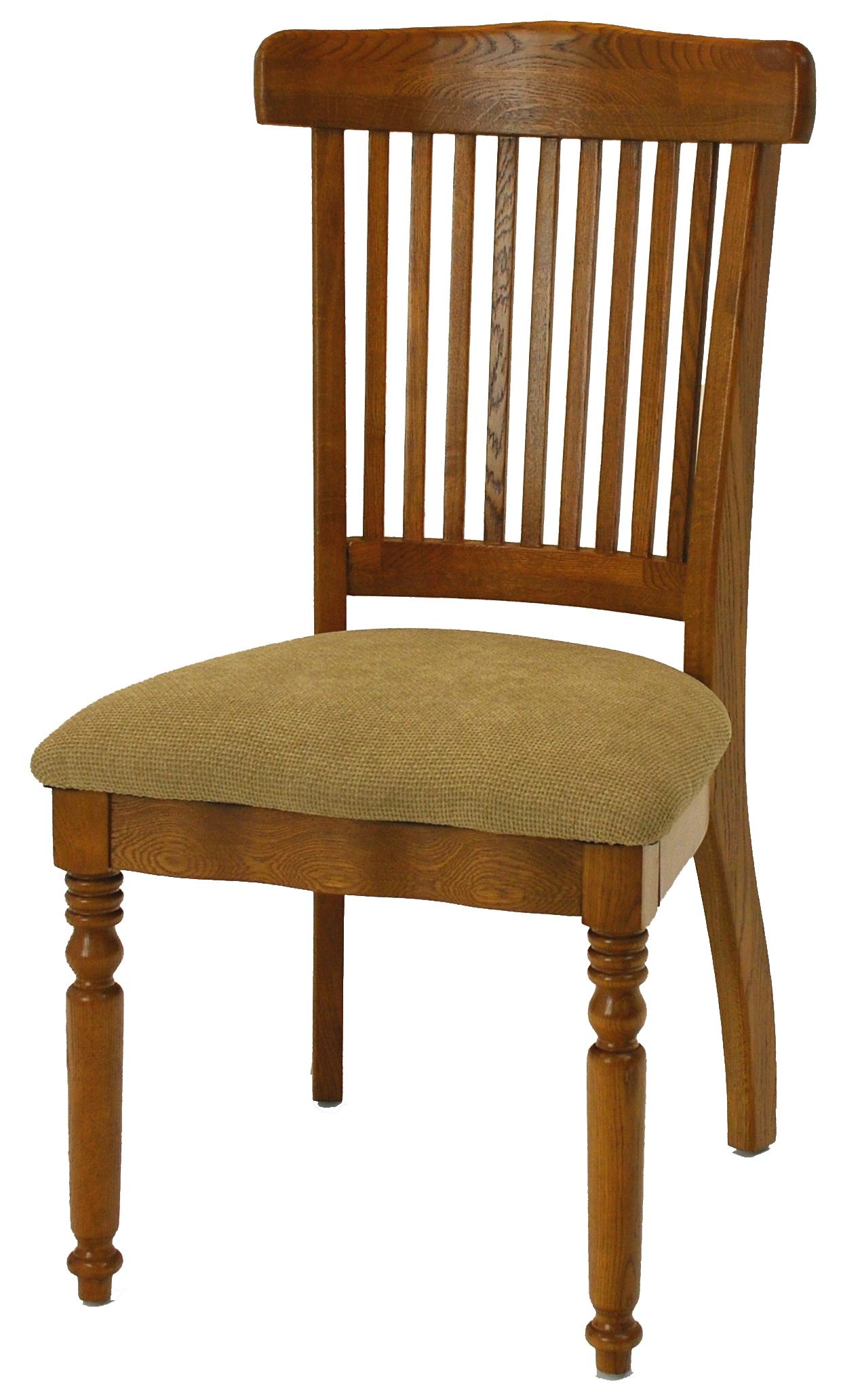 Gs Furniture Classic Oak Grand Dining Side Chair With Seat Cushion