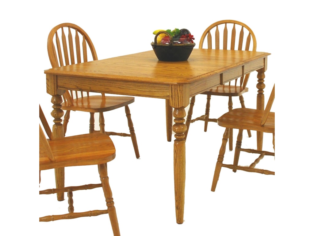 GS Furniture Classic OakRectangular Dining Table with 15