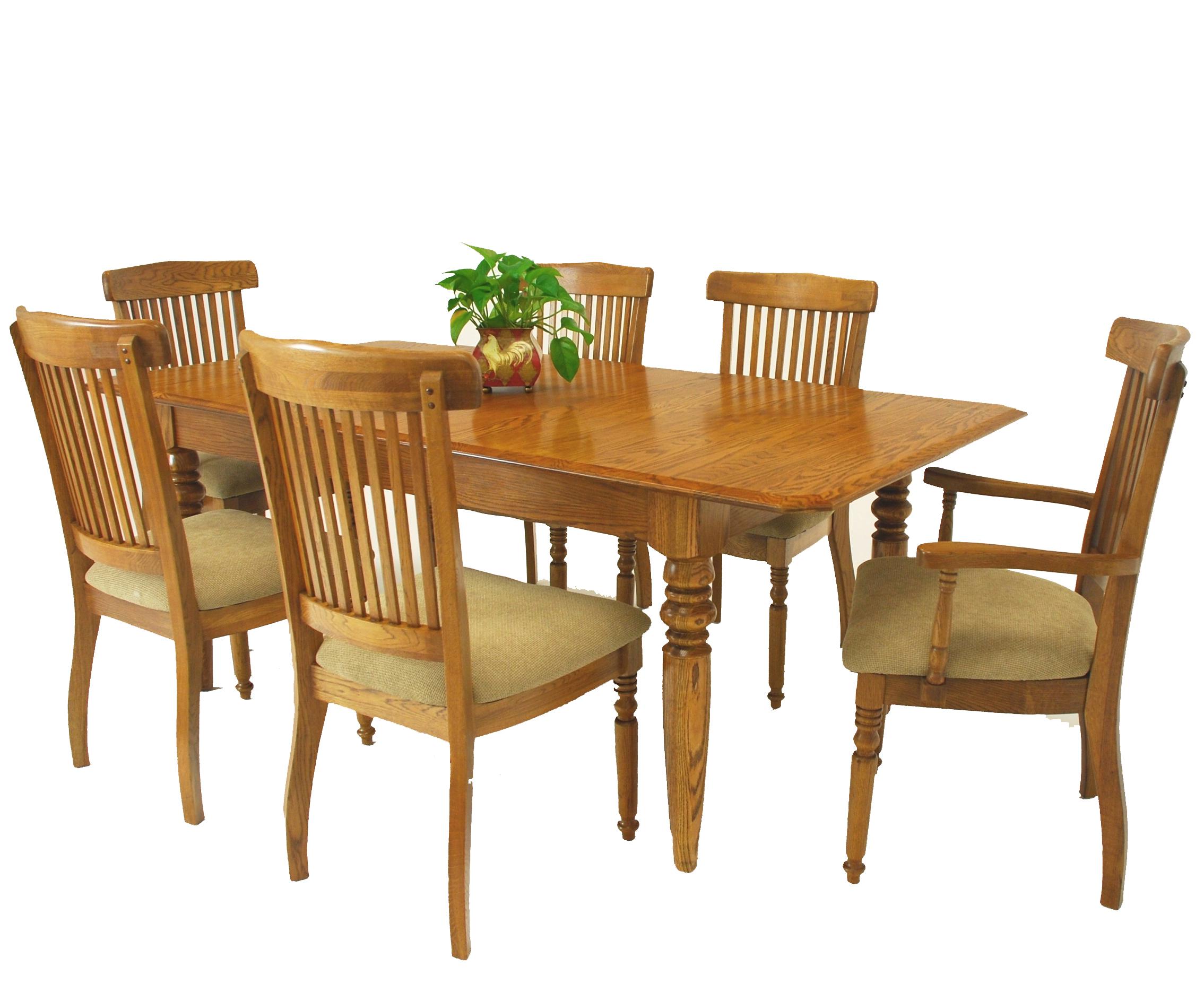 Gs Furniture Classic Oak 7 Piece Solid Oak Extension Dining Table