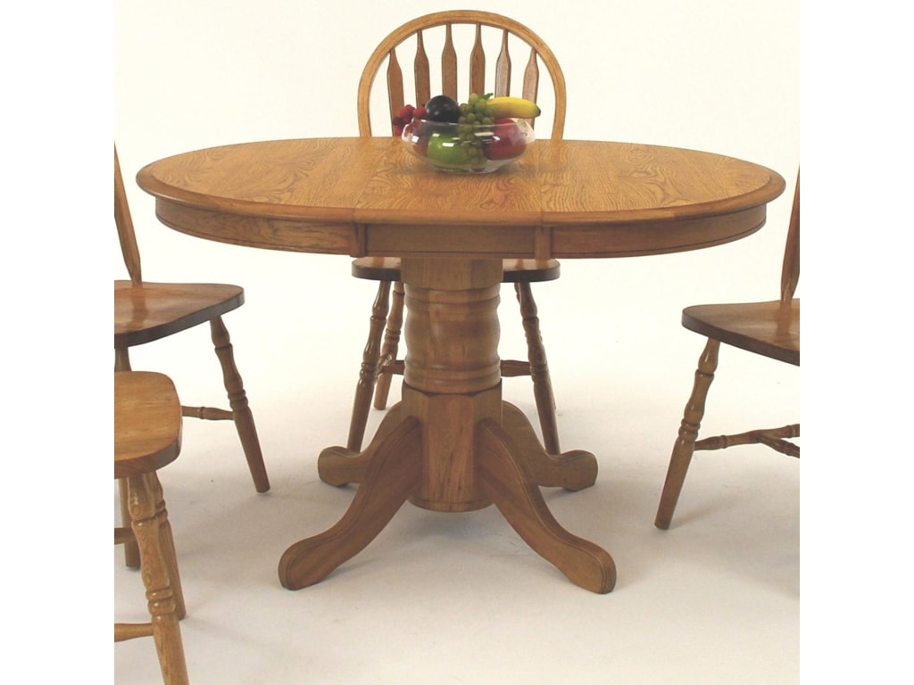 GS Furniture Classic OakOval Dining Table with 12