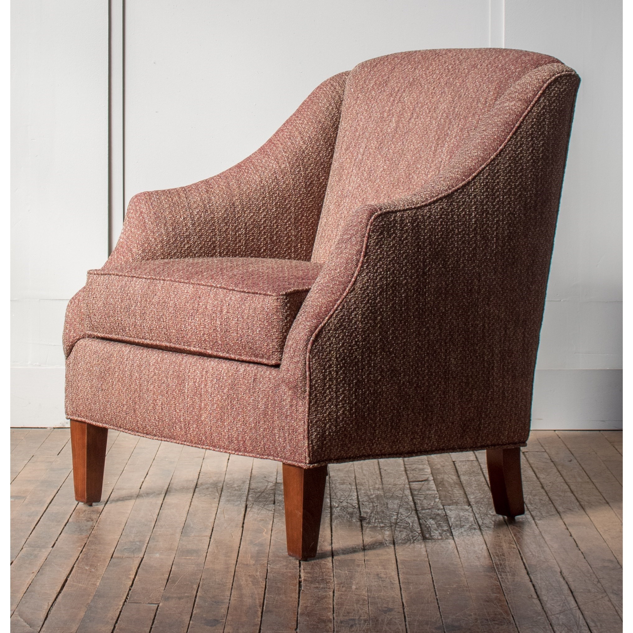 Hallagan Furniture Accent Chairs Customizable Sloped Arm Accent