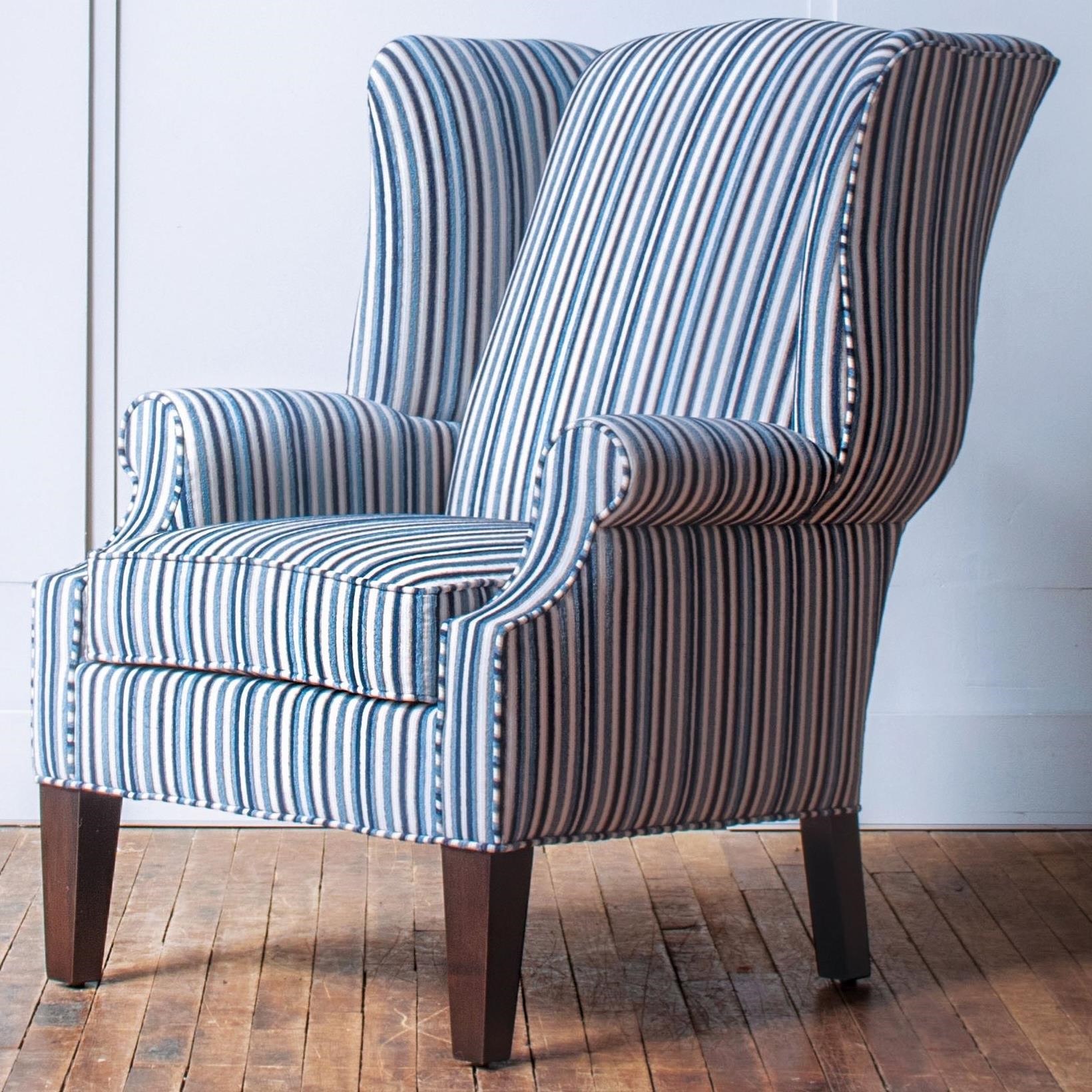 wingback upholstered chair