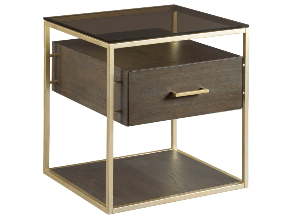 Essence End Table With Shelves With Glass Top By Hammary At Stoney Creek Furniture