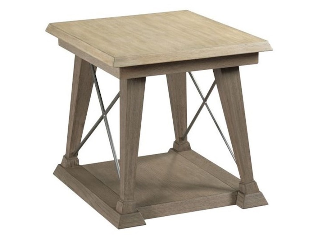 Hammary Barton Transitional Rectangular End Table With Two