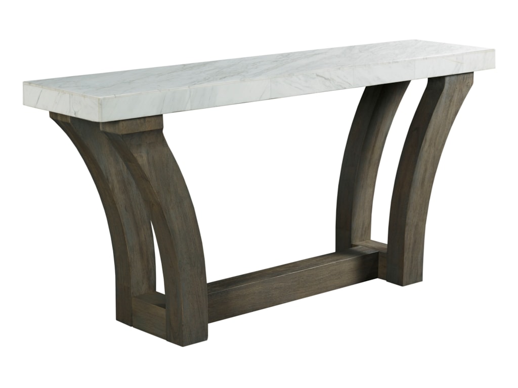 Beckham Contemporary Console Table With White Marble Veneer Top By Hammary At Wayside Furniture