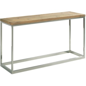 Hammary Dundee Industrial Sofa Table With Reclaimed Wood Top