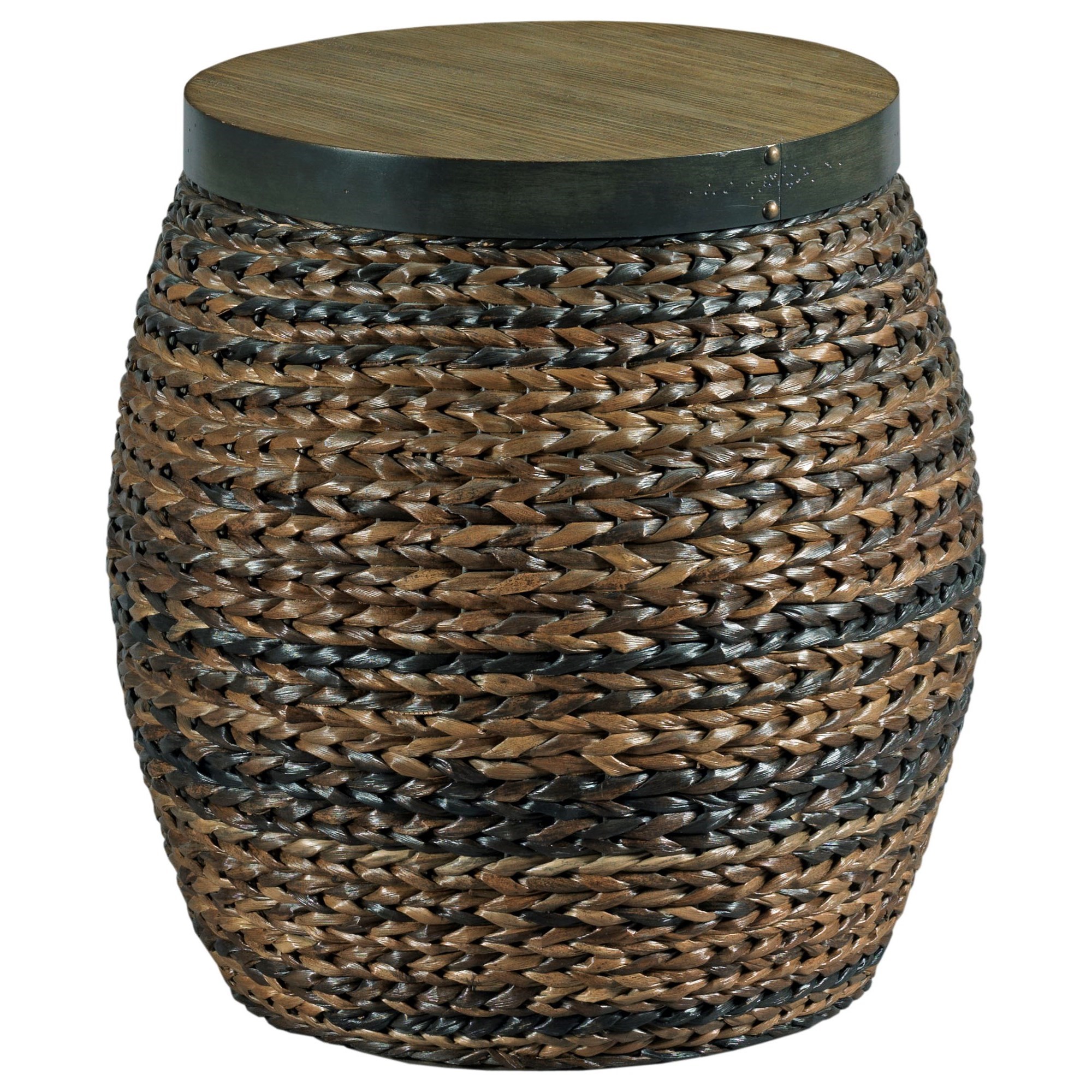 Hammary Hidden Treasures Round Accent Basket Style Table Wayside