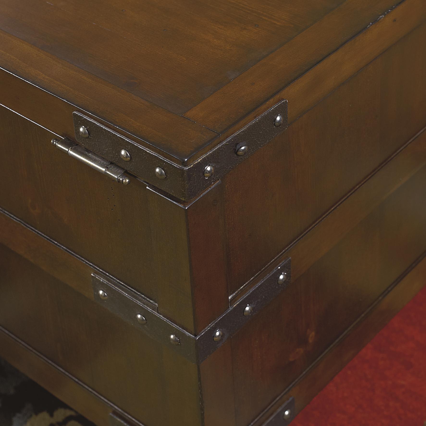 Hammary Hidden Treasures Trunk Cocktail Table With 3 Lift Tops And Storage Underneath Jordan S Home Furnishings Cocktail Coffee Tables