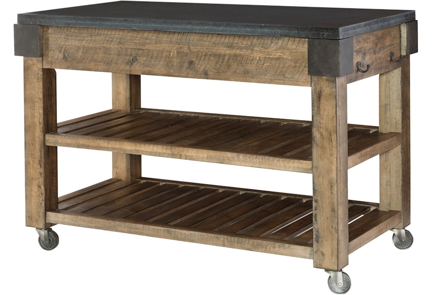 Hammary Hidden Treasures Storage Kitchen Island With Granite Top Jordan S Home Furnishings Kitchen Islands
