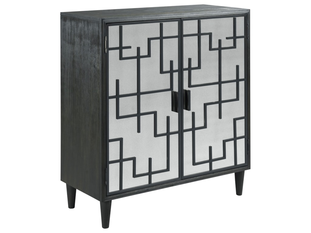 Hammary Hidden Treasures Modern Fret Cabinet With Mirrored Doors Hammary Hidden Treasuresmodern Fret Cabinet