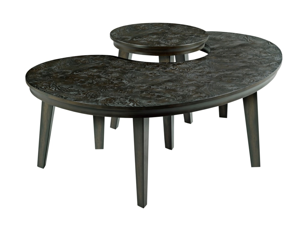 Hidden Treasures Contemporary Kidney Nesting Tables With Wood Top By Hammary At Wayside Furniture