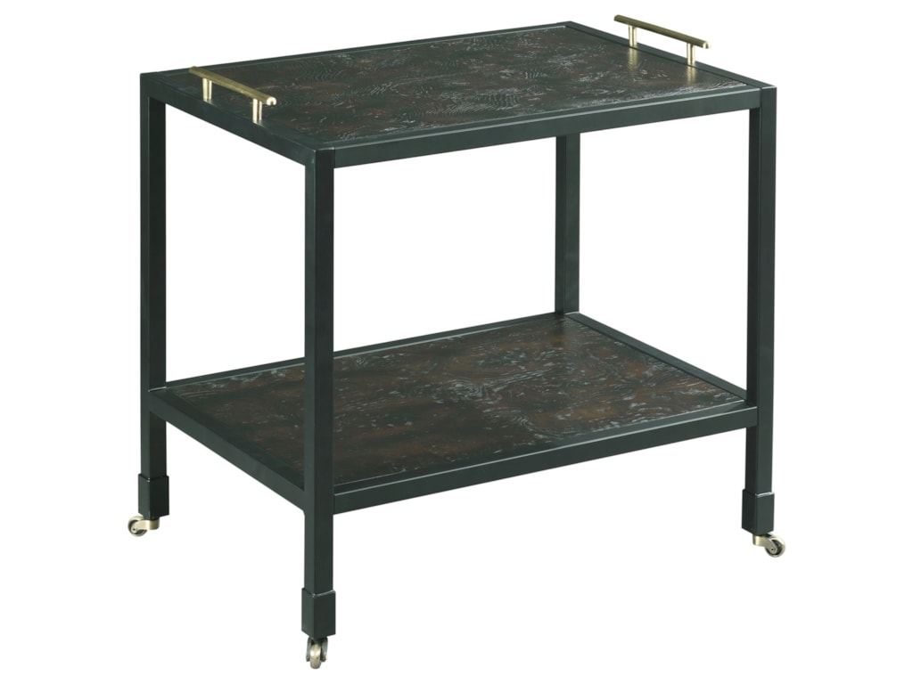 Hammary Hidden Treasures Modern End Table Bar Cart With Casters Hammary Hidden Treasuresmodern End Table