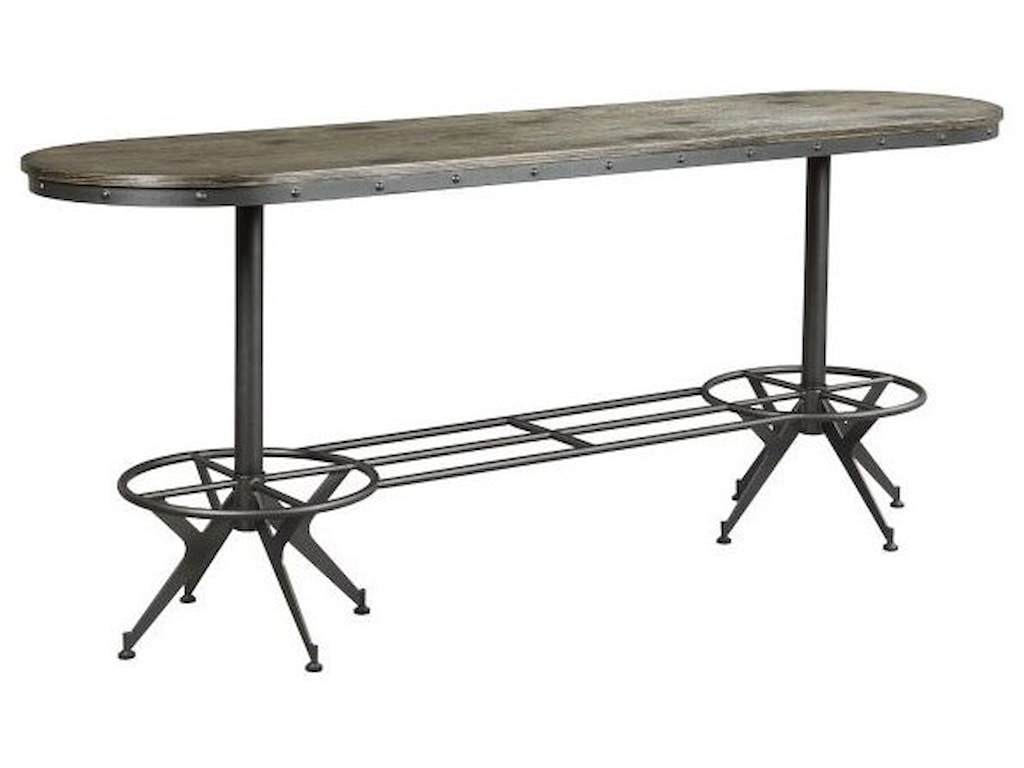 bar height table with wine storage