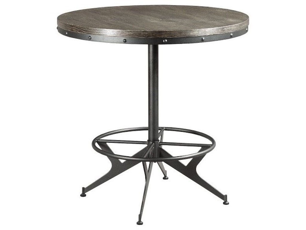 Hammary Hidden Treasures Industrial Counter Height Round Bar Table Wayside Furniture Pub Tables