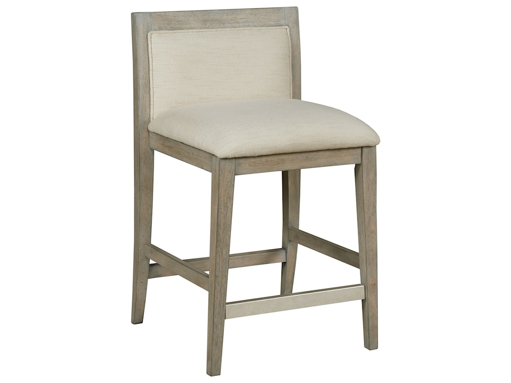 Hammary Hidden Treasures Transitional Counter Stool With Upholstered Low Back Wayside Furniture Bar Stools