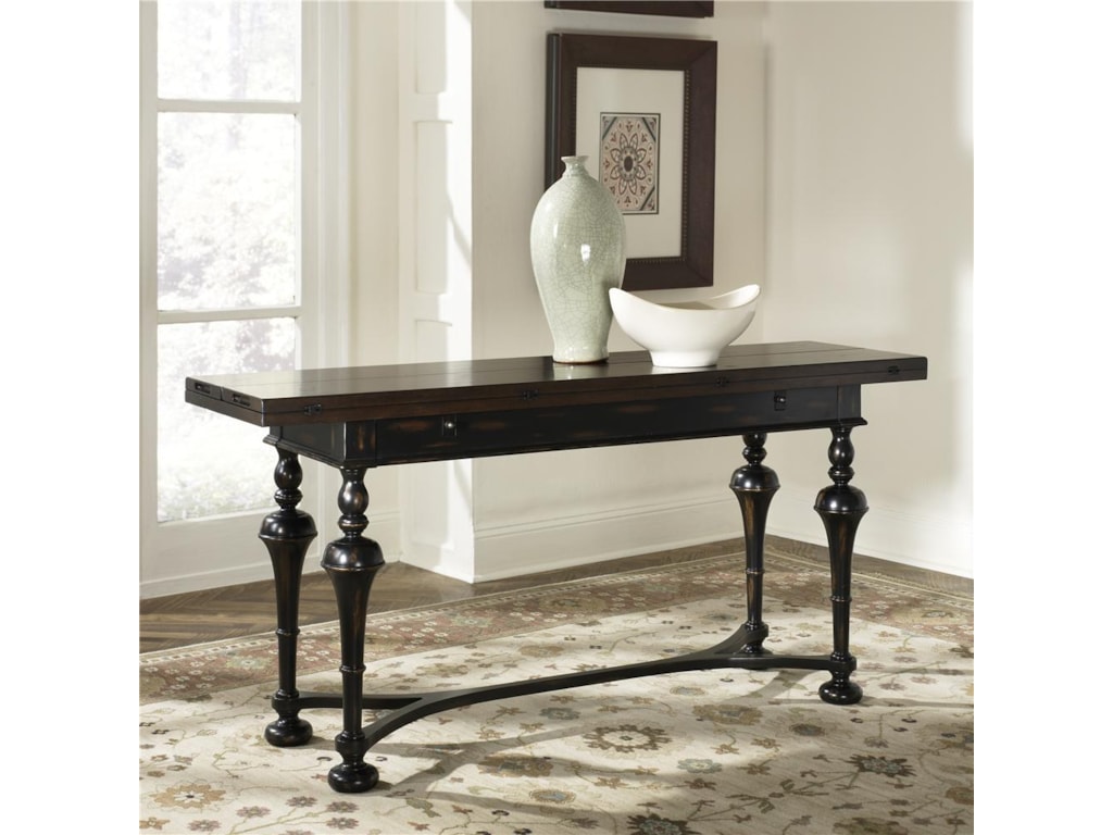 Hidden Treasures Console With Fold Out Top And Turned Legs Morris Morris Home Hidden Treasuresconsole