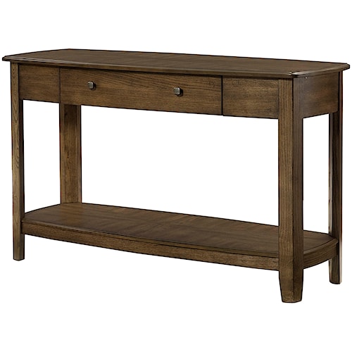Hammary Primo Transitional Sofa Table With Storage Drawer Wayside Hammary Primo Transitional Sofa Table With Storage Drawer