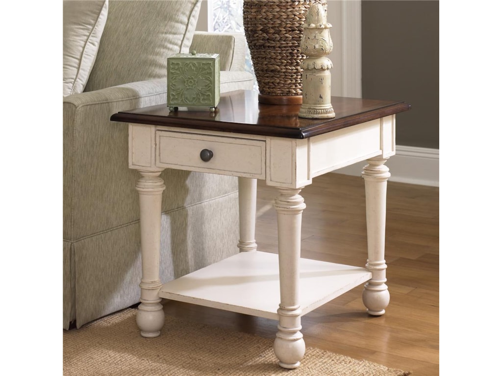 Hammary Promenade Rectangular Drawer End Table Pedigo Furniture Promenade Rectangular Drawer End Table By Hammary