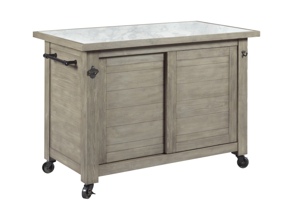 Hammary Junction Shiplap Kitchen Island With Marble Top Wayside Furniture Kitchen Islands