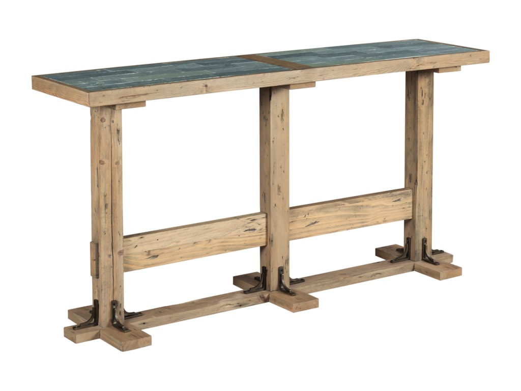 Hammary Junction Bracket Console With Slate Tile Top Pedigo Hammary Junctionbracket Console