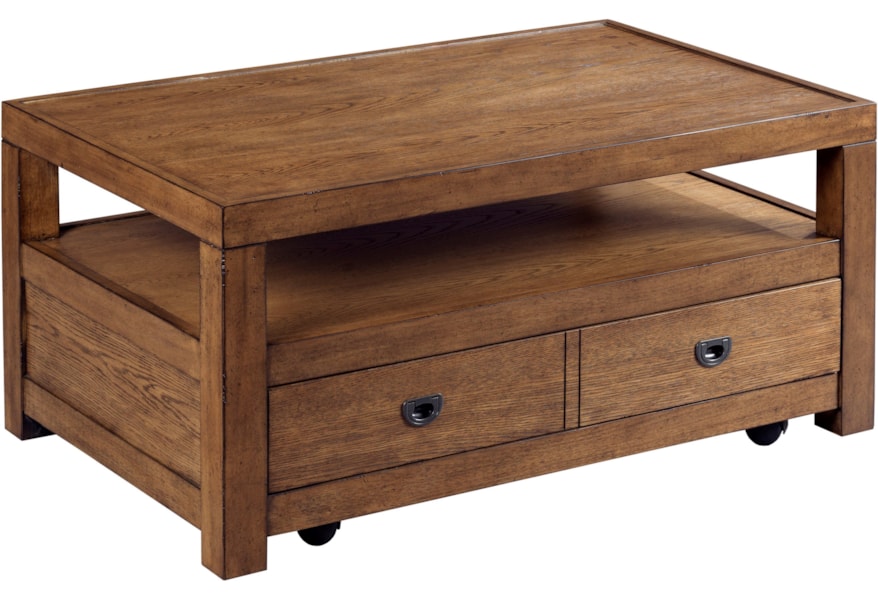 Hammary Juno 679 910 Transitional Small Cocktail Table With Shelf