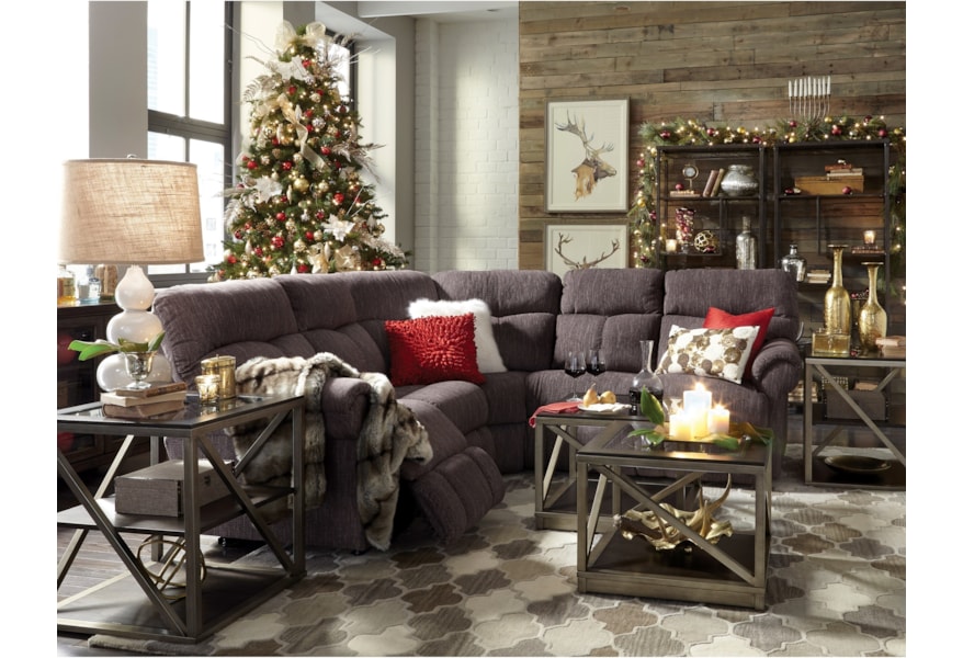 Hammary Jupiter Mid Century Modern Cube Cocktail Table With