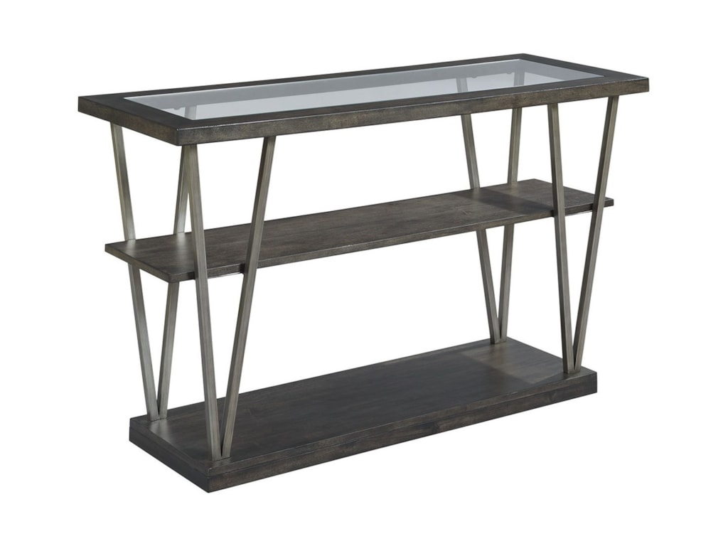 Jupiter Mid Century Modern Sofa Table With Tempered Gl Top By Hammary At Hudson S Furniture