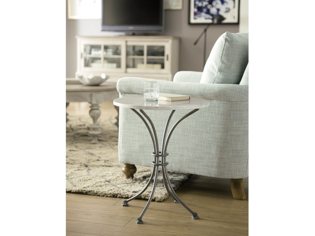 Hammary Litchfield Dover Chair Side Table With Stone Top
