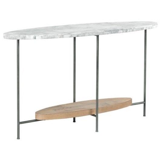 Hammary Madeira Industrial Sofa Table With Marble Top Lindy S