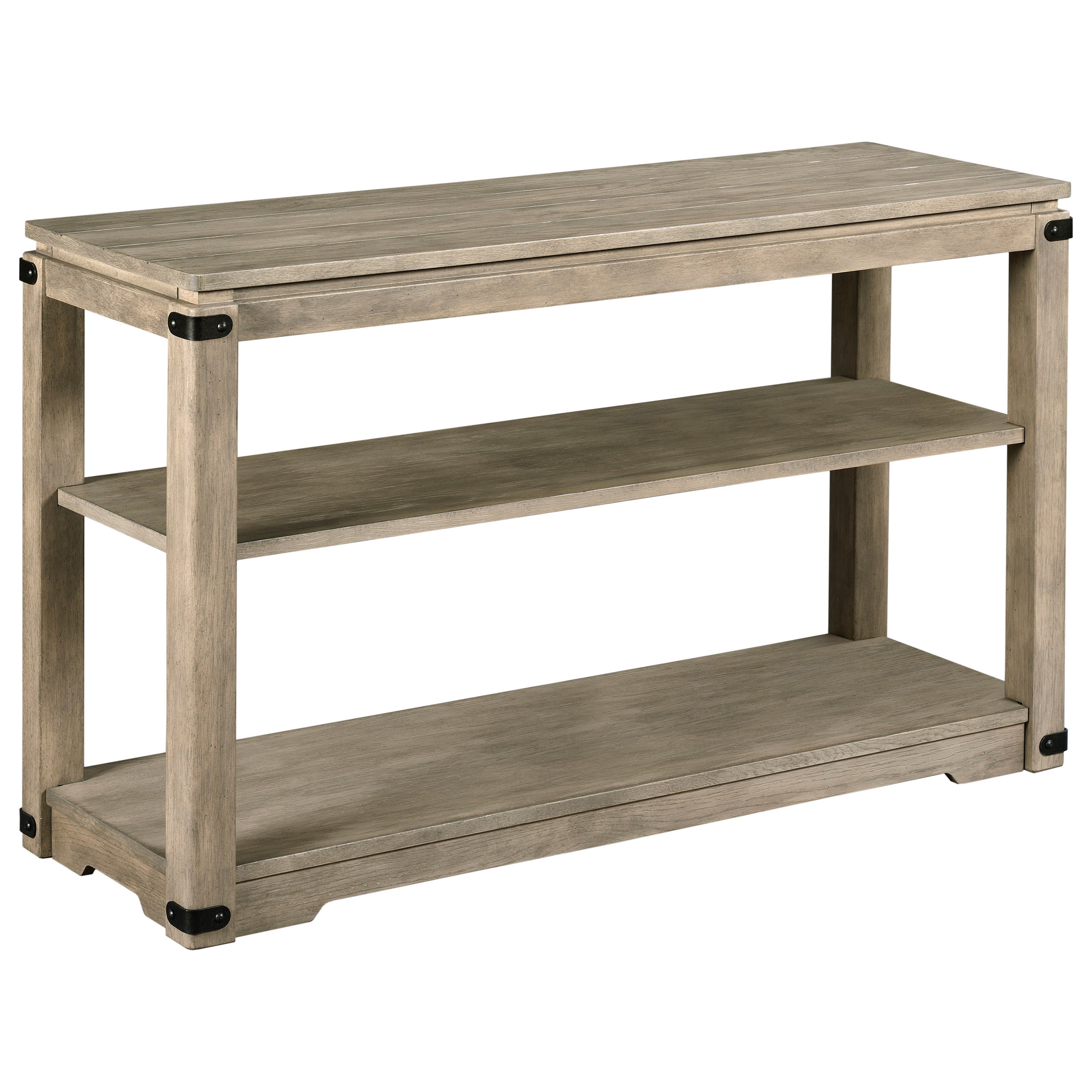 Hammary Marin 836 925 Rustic Sofa Table With Metal Accents