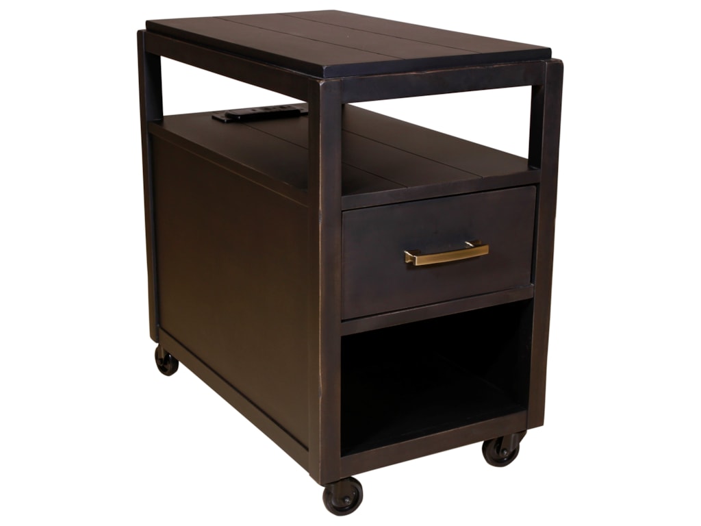 Morris home marlowecharging chairside table