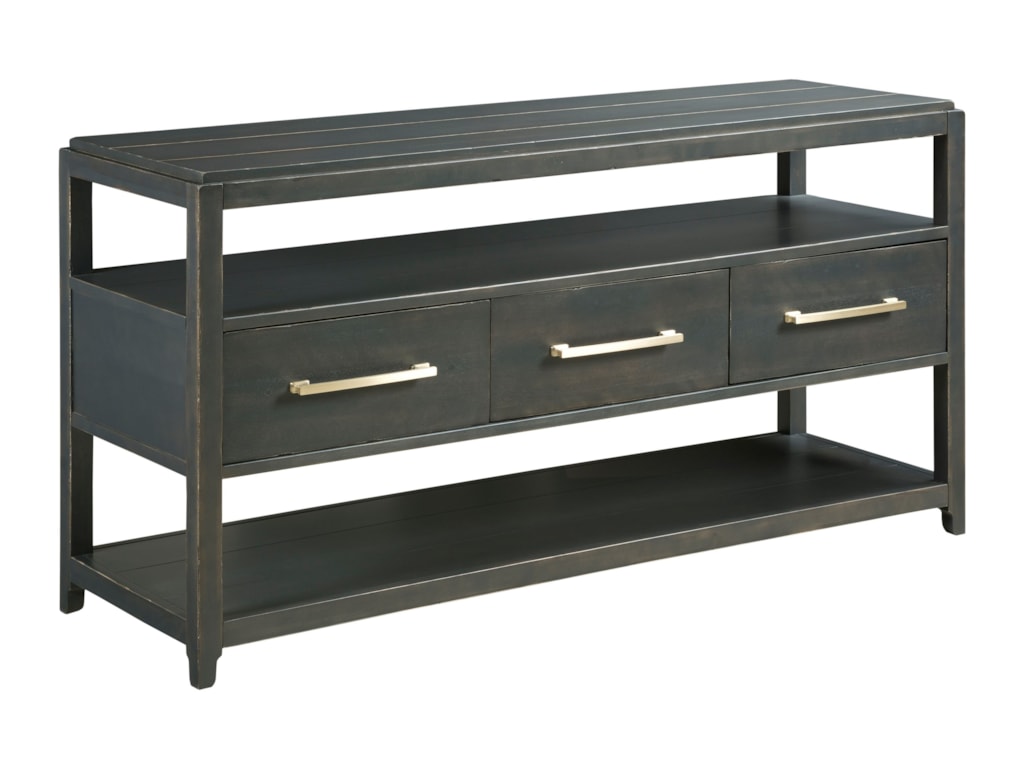 Hammary Marlowe Transitional Sofa Table With Three Drawers Darvin Hammary Marlowesofa Table