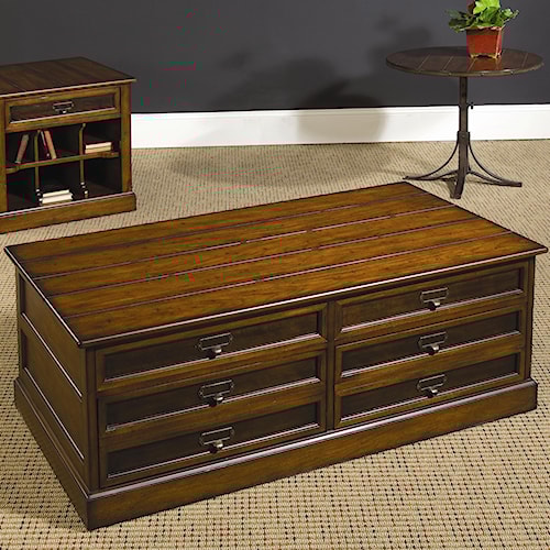 Hammary Mercantile Rectangular Storage Tail Table Boulevard Hammary Mercantile Rectangular Storage Tail Table