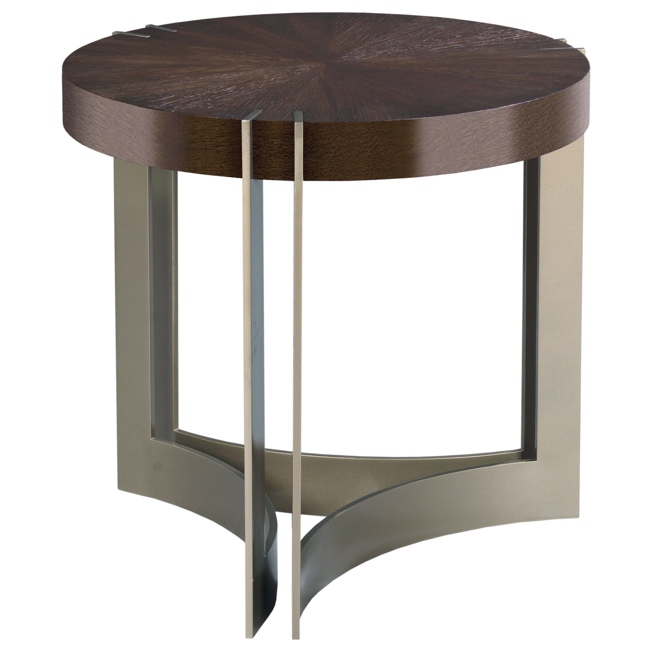 Hammary Modern Classics 603 920 Kent Round Lamp Table With Metal Base Esprit Decor Home Furnishings End Tables